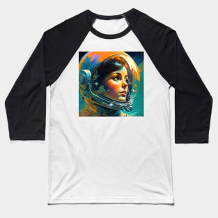 We Are Floating In Space - 10 - Sci-Fi Inspired Retro Artwork Baseball T-Shirt